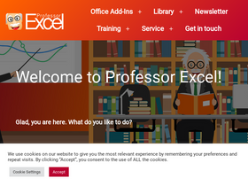 'professor-excel.com' screenshot