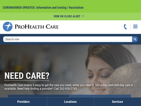 'prohealthcare.org' screenshot