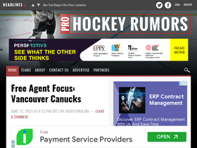 'prohockeyrumors.com' screenshot