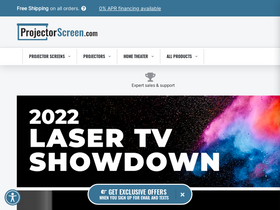 'projectorscreen.com' screenshot