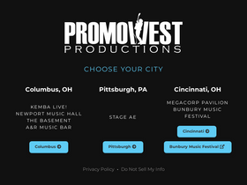 'promowestlive.com' screenshot