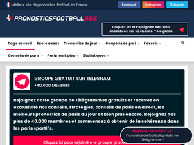 'pronosticsfootball365.com' screenshot