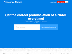'pronouncenames.com' screenshot