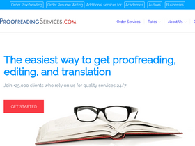 'proofreadingservices.com' screenshot