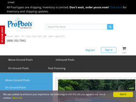 'propools.com' screenshot