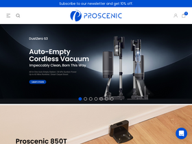 'proscenic.com' screenshot