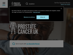 'prostatecanceruk.org' screenshot
