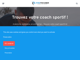 'protrainer.fr' screenshot