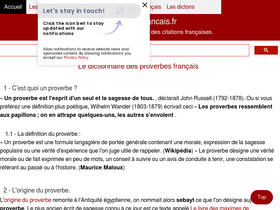 'proverbes-francais.fr' screenshot