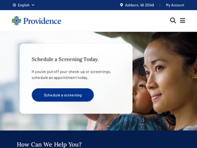 'providence.org' screenshot