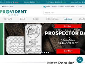 'providentmetals.com' screenshot
