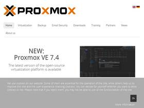 'proxmox.com' screenshot