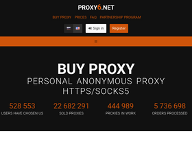 'proxy6.net' screenshot