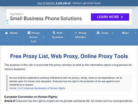 'proxynova.com' screenshot
