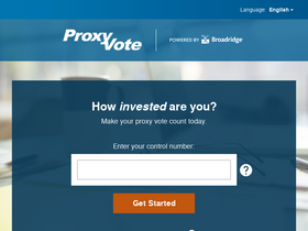 'proxyvote.com' screenshot