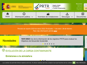 'prtr-es.es' screenshot