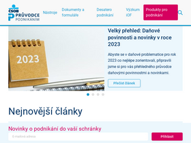 'pruvodcepodnikanim.cz' screenshot
