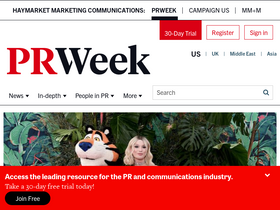 'prweek.com' screenshot