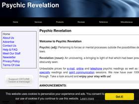 'psychic-revelation.com' screenshot