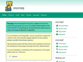'psycopg.org' screenshot
