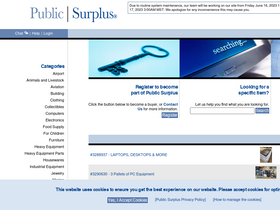 'publicsurplus.com' screenshot