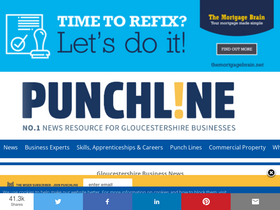 'punchline-gloucester.com' screenshot