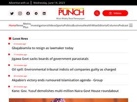 'punchng.com' screenshot
