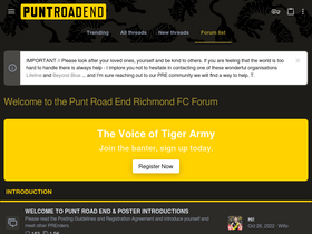 'puntroadend.com' screenshot