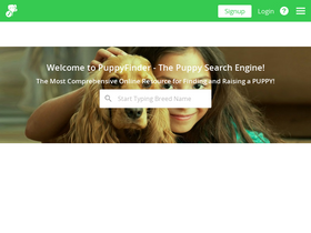 'puppyfinder.com' screenshot