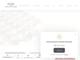 'purcosmetics.com' screenshot