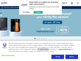 'pureitwater.com' screenshot