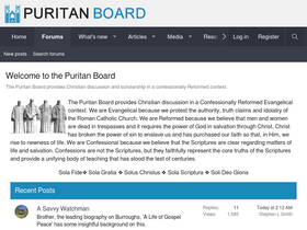 'puritanboard.com' screenshot