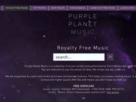 'purple-planet.com' screenshot