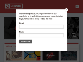 'pursuegod.org' screenshot