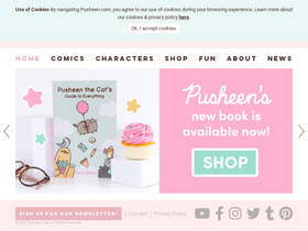 'pusheen.com' screenshot