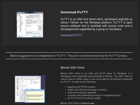 'putty.org' screenshot