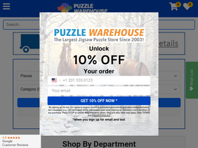 'puzzlewarehouse.com' screenshot