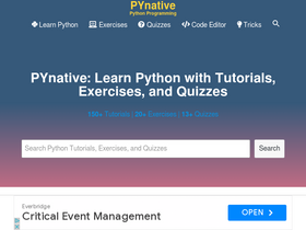 'pynative.com' screenshot