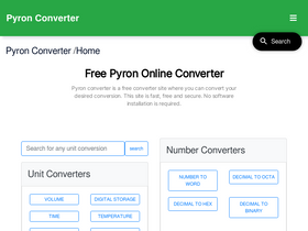 'pyronconverter.com' screenshot