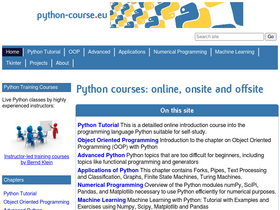 'python-course.eu' screenshot