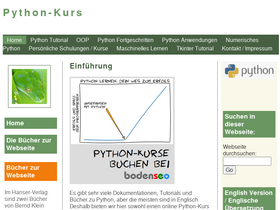 'python-kurs.eu' screenshot
