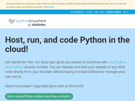 'pythonanywhere.com' screenshot