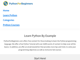 'pythonforbeginners.com' screenshot