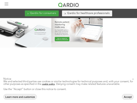 'qardio.com' screenshot