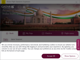 'qatarairways.com' screenshot