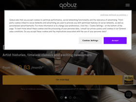 'qobuz.com' screenshot