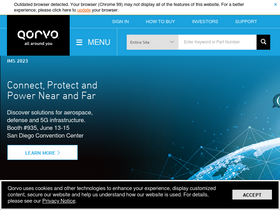'qorvo.com' screenshot