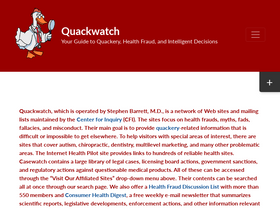 'quackwatch.org' screenshot