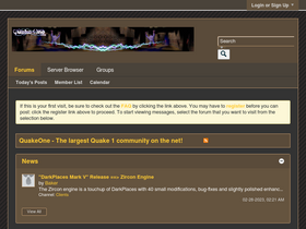 'quakeone.com' screenshot