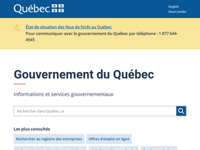 'quebec.ca' screenshot